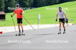 15.08.2024, Ulrichen, Switzerland (SUI): Albert Kuchler (GER), Friedrich Moch (GER), (l-r) - Cross-Country summer training, Ulrichen (SUI). www.nordicfocus.com. © Manzoni/NordicFocus. Every downloaded picture is fee-liable.