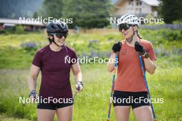 09.07.2024, Lavaze, Italy (ITA): Nicole Monsorno (ITA), Nadine Faehndrich (SUI), (l-r)  - Cross-Country summer training, Lavaze (ITA). www.nordicfocus.com. © Vanzetta/NordicFocus. Every downloaded picture is fee-liable.