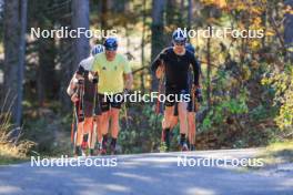 12.10.2024, Ramsau am Dachstein, Austria (AUT): Luca Petzold (GER), Paul Graef (GER), Lucas Boegl (GER), Alexander Brandner (GER), Anian Sossau (GER), Albert Kuchler (GER), (l-r) - Cross-Country summer training, Ramsau am Dachstein (AUT). www.nordicfocus.com. © Manzoni/NordicFocus. Every downloaded picture is fee-liable.