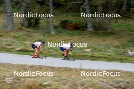 21.09.2024, Font-Romeu, France (FRA): Hugo Lapalus (FRA), Richard Jouve (FRA), (l-r) - Cross-Country summer training, Font-Romeu (FRA). www.nordicfocus.com. © Authamayou/NordicFocus. Every downloaded picture is fee-liable.