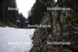 06.11.2024, Davos, Switzerland (SUI): Nadine Faehndrich (SUI), Lydia Hiernickel (SUI), (l-r) - Cross-Country training, snowfarming track, Davos (SUI). www.nordicfocus.com. © Manzoni/NordicFocus. Every downloaded picture is fee-liable.