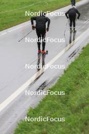 13.09.2024, Schiers, Switzerland (SUI): Jonas Baumann (SUI), Janik Riebli (SUI), (l-r) - Cross-Country summer training, Lenzerheide (SUI). www.nordicfocus.com. © Manzoni/NordicFocus. Every downloaded picture is fee-liable.