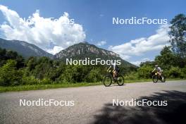 09.07.2024, Lavaze, Italy (ITA): Cyril Faehndrich (SUI), Nadine Faehndrich (SUI), (l-r)  - Cross-Country summer training, Lavaze (ITA). www.nordicfocus.com. © Vanzetta/NordicFocus. Every downloaded picture is fee-liable.