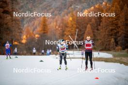 09.11.2024, Bessans, France (FRA): Flora Dolci (FRA), Juliette Ducordeau (FRA), (l-r) - Cross-Country summer training, Bessans (FRA). www.nordicfocus.com. © Authamayou/NordicFocus. Every downloaded picture is fee-liable.