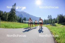 06.08.2024, Lenzerheide, Switzerland (SUI): Desiree Steiner (SUI), Nadia Kaelin (SUI), (l-r) - Cross-Country summer training, Lenzerheide (SUI). www.nordicfocus.com. © Manzoni/NordicFocus. Every downloaded picture is fee-liable.