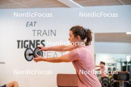 18.06.2024, Tignes, France (FRA): Léna Quintin (FRA) - Cross-Country summer training, Tignes (FRA). www.nordicfocus.com. © Authamayou/NordicFocus. Every downloaded picture is fee-liable.