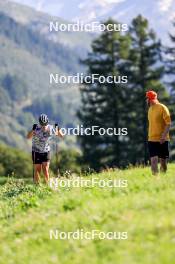 15.08.2024, Ulrichen, Switzerland (SUI): Undefined German Team B athlete competes - Cross-Country summer training, Ulrichen (SUI). www.nordicfocus.com. © Manzoni/NordicFocus. Every downloaded picture is fee-liable.