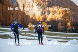 05.11.2024, Bessans, France (FRA): Melina Berthet (FRA), Heidi Convard (FRA), (l-r) - Cross-Country summer training, Bessans (FRA). www.nordicfocus.com. © Authamayou/NordicFocus. Every downloaded picture is fee-liable.