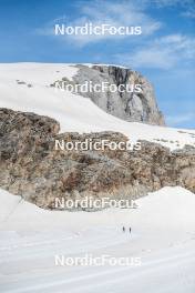 18.06.2024, Tignes, France (FRA): Flora Dolci (FRA), Léna Quintin (FRA), (l-r) - Cross-Country summer training, Tignes (FRA). www.nordicfocus.com. © Authamayou/NordicFocus. Every downloaded picture is fee-liable.