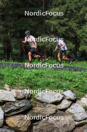 15.08.2024, Ulrichen, Switzerland (SUI): Janosch Brugger (GER), Friedrich Moch (GER), (l-r) - Cross-Country summer training, Ulrichen (SUI). www.nordicfocus.com. © Manzoni/NordicFocus. Every downloaded picture is fee-liable.