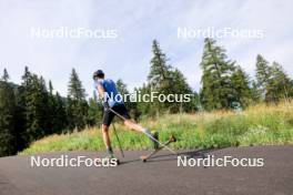 15.08.2024, Ulrichen, Switzerland (SUI): Florian Notz (GER) - Cross-Country summer training, Ulrichen (SUI). www.nordicfocus.com. © Manzoni/NordicFocus. Every downloaded picture is fee-liable.