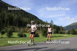 07.08.2024, Lenzerheide, Switzerland (SUI): Nadia Steiger (SUI), Desiree Steiner (SUI), (l-r) - Cross-Country summer training, Lenzerheide (SUI). www.nordicfocus.com. © Manzoni/NordicFocus. Every downloaded picture is fee-liable.