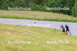 20.06.2024, Les Diablerets, Switzerland (SUI): Jason Rueesch (SUI), Jonas Baumann (SUI), (l-r) - Cross-Country summer training, Les Diablerets (SUI). www.nordicfocus.com. © Manzoni/NordicFocus. Every downloaded picture is fee-liable.