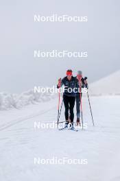 22.06.2024, Les Diablerets, Switzerland (SUI): Alina Meier (SUI), Karoline Braten Guidon (SUI), coach Team Switzerland, (l-r) - Cross-Country summer training on the Glacier 3000, Les Diablerets (SUI). www.nordicfocus.com. © Manzoni/NordicFocus. Every downloaded picture is fee-liable.