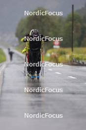 13.09.2024, Schiers, Switzerland (SUI): Jonas Baumann (SUI), Janik Riebli (SUI), Valerio Grond (SUI), (l-r) - Cross-Country summer training, Lenzerheide (SUI). www.nordicfocus.com. © Manzoni/NordicFocus. Every downloaded picture is fee-liable.