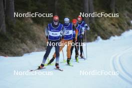 07.11.2024, Davos, Switzerland (SUI): Beda Klee (SUI), Janik Riebli (SUI), Cyril Faehndrich (SUI), (l-r) - Cross-Country training, snowfarming track, Davos (SUI). www.nordicfocus.com. © Manzoni/NordicFocus. Every downloaded picture is fee-liable.