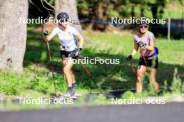 15.08.2024, Ulrichen, Switzerland (SUI): Lisa Lohmann (GER), Katherine Sauerbrey (GER), (l-r) - Cross-Country summer training, Ulrichen (SUI). www.nordicfocus.com. © Manzoni/NordicFocus. Every downloaded picture is fee-liable.