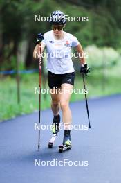 14.08.2024, Ulrichen, Switzerland (SUI): Katherine Sauerbrey (GER) - Cross-Country summer training, Ulrichen (SUI). www.nordicfocus.com. © Manzoni/NordicFocus. Every downloaded picture is fee-liable.