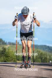 08.08.2024, Lavaze, Italy (ITA): Lucas Boegl (GER) - Cross-Country summer training, Lavaze (ITA). www.nordicfocus.com. © Vanzetta/NordicFocus. Every downloaded picture is fee-liable.