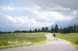 09.07.2024, Lavaze, Italy (ITA): Nadine Faehndrich (SUI) - Cross-Country summer training, Lavaze (ITA). www.nordicfocus.com. © Vanzetta/NordicFocus. Every downloaded picture is fee-liable.