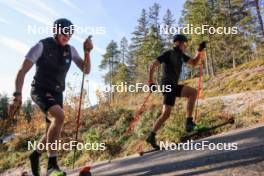 12.10.2024, Ramsau am Dachstein, Austria (AUT): Luca Petzold (GER), Alexander Brandner (GER), (l-r) - Cross-Country summer training, Ramsau am Dachstein (AUT). www.nordicfocus.com. © Manzoni/NordicFocus. Every downloaded picture is fee-liable.