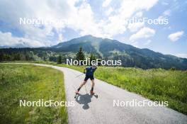 09.07.2024, Lavaze, Italy (ITA): Cyril Faehndrich (SUI) - Cross-Country summer training, Lavaze (ITA). www.nordicfocus.com. © Vanzetta/NordicFocus. Every downloaded picture is fee-liable.