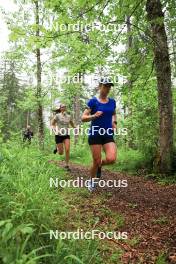 21.06.2024, Les Diablerets, Switzerland (SUI): Marina Kaelin (SUI), Nadia Kaelin (SUI), (l-r) - Cross-Country summer training, Les Diablerets (SUI). www.nordicfocus.com. © Manzoni/NordicFocus. Every downloaded picture is fee-liable.