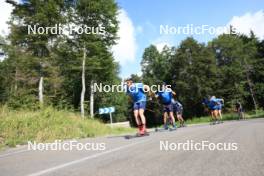 24.07.2024, Premanon, France (FRA): Renaud Jay (FRA), Julien Arnaud (FRA), (l-r) - Cross-Country summer training, Premanon (FRA). www.nordicfocus.com. © Manzoni/NordicFocus. Every downloaded picture is fee-liable.