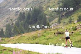 14.08.2024, Ulrichen, Switzerland (SUI): Victoria Carl (GER) - Cross-Country summer training, Ulrichen (SUI). www.nordicfocus.com. © Manzoni/NordicFocus. Every downloaded picture is fee-liable.