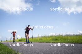 09.07.2024, Lavaze, Italy (ITA): Nadine Faehndrich (SUI), Nicole Monsorno (ITA), (l-r)  - Cross-Country summer training, Lavaze (ITA). www.nordicfocus.com. © Vanzetta/NordicFocus. Every downloaded picture is fee-liable.