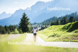 08.08.2024, Lavaze, Italy (ITA): Lucas Boegl (GER) - Cross-Country summer training, Lavaze (ITA). www.nordicfocus.com. © Vanzetta/NordicFocus. Every downloaded picture is fee-liable.