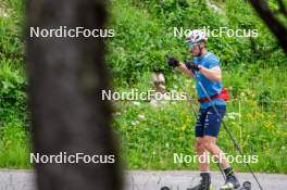 19.06.2024, Tignes, France (FRA): Lucas Chanavat (FRA) - Cross-Country summer training, Tignes (FRA). www.nordicfocus.com. © Authamayou/NordicFocus. Every downloaded picture is fee-liable.