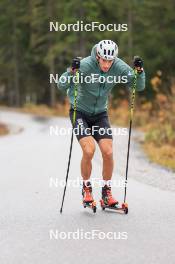 13.10.2024, Ramsau am Dachstein, Austria (AUT): Andrew Young (GBR) - Cross-Country summer training, Ramsau am Dachstein (AUT). www.nordicfocus.com. © Manzoni/NordicFocus. Every downloaded picture is fee-liable.