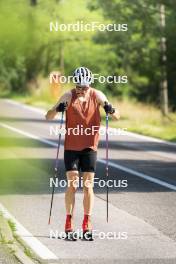 10.07.2024, Lavaze, Italy (ITA): Cyril Faehndrich (SUI) - Cross-Country summer training, Lavaze (ITA). www.nordicfocus.com. © Vanzetta/NordicFocus. Every downloaded picture is fee-liable.