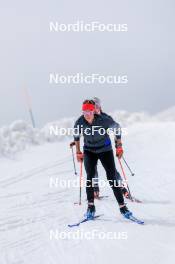 22.06.2024, Les Diablerets, Switzerland (SUI): Alina Meier (SUI), Karoline Braten Guidon (SUI), coach Team Switzerland, (l-r) - Cross-Country summer training on the Glacier 3000, Les Diablerets (SUI). www.nordicfocus.com. © Manzoni/NordicFocus. Every downloaded picture is fee-liable.