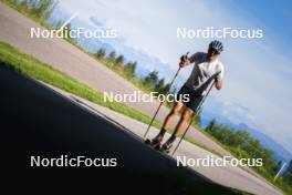 08.08.2024, Lavaze, Italy (ITA): Lucas Boegl (GER) - Cross-Country summer training, Lavaze (ITA). www.nordicfocus.com. © Vanzetta/NordicFocus. Every downloaded picture is fee-liable.