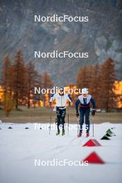 05.11.2024, Bessans, France (FRA): Richard Jouve (FRA), Mathis Desloges (FRA), (l-r) - Cross-Country summer training, Bessans (FRA). www.nordicfocus.com. © Authamayou/NordicFocus. Every downloaded picture is fee-liable.