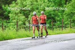 21.06.2024, Les Diablerets, Switzerland (SUI): Nadia Kaelin (SUI), Desiree Steiner (SUI), (l-r) - Cross-Country summer training, Les Diablerets (SUI). www.nordicfocus.com. © Manzoni/NordicFocus. Every downloaded picture is fee-liable.