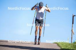 08.08.2024, Lavaze, Italy (ITA): Lucas Boegl (GER) - Cross-Country summer training, Lavaze (ITA). www.nordicfocus.com. © Vanzetta/NordicFocus. Every downloaded picture is fee-liable.