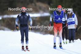 07.11.2024, Davos, Switzerland (SUI): Cla-Ursin Nufer (SUI), Toni Livers (SUI), (l-r) - Cross-Country training, snowfarming track, Davos (SUI). www.nordicfocus.com. © Manzoni/NordicFocus. Every downloaded picture is fee-liable.