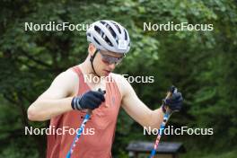 10.07.2024, Lavaze, Italy (ITA): Cyril Faehndrich (SUI) - Cross-Country summer training, Lavaze (ITA). www.nordicfocus.com. © Vanzetta/NordicFocus. Every downloaded picture is fee-liable.