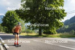 10.07.2024, Lavaze, Italy (ITA): Cyril Faehndrich (SUI) - Cross-Country summer training, Lavaze (ITA). www.nordicfocus.com. © Vanzetta/NordicFocus. Every downloaded picture is fee-liable.