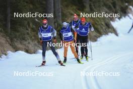 07.11.2024, Davos, Switzerland (SUI): Beda Klee (SUI), Janik Riebli (SUI), Cyril Faehndrich (SUI), (l-r) - Cross-Country training, snowfarming track, Davos (SUI). www.nordicfocus.com. © Manzoni/NordicFocus. Every downloaded picture is fee-liable.