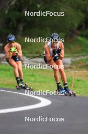 15.08.2024, Ulrichen, Switzerland (SUI): Katharina Hennig (GER), Laura Gimmler (GER), (l-r) - Cross-Country summer training, Ulrichen (SUI). www.nordicfocus.com. © Manzoni/NordicFocus. Every downloaded picture is fee-liable.