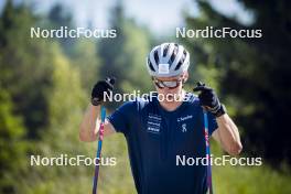 09.07.2024, Lavaze, Italy (ITA): Cyril Faehndrich (SUI) - Cross-Country summer training, Lavaze (ITA). www.nordicfocus.com. © Vanzetta/NordicFocus. Every downloaded picture is fee-liable.