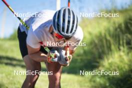 08.08.2024, Lavaze, Italy (ITA): Lucas Boegl (GER) - Cross-Country summer training, Lavaze (ITA). www.nordicfocus.com. © Vanzetta/NordicFocus. Every downloaded picture is fee-liable.