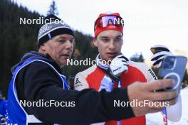 06.11.2024, Davos, Switzerland (SUI): Ivan Hudac (SVK), Cyril Faehndrich (SUI), (l-r) - Cross-Country training, snowfarming track, Davos (SUI). www.nordicfocus.com. © Manzoni/NordicFocus. Every downloaded picture is fee-liable.