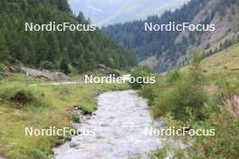 14.08.2024, Ulrichen, Switzerland (SUI): Pia Fink (GER), Lisa Lohmann (GER), Sofie Krehl (GER), Helen Hoffmann (GER), (l-r) - Cross-Country summer training, Ulrichen (SUI). www.nordicfocus.com. © Manzoni/NordicFocus. Every downloaded picture is fee-liable.