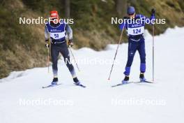 06.11.2024, Davos, Switzerland (SUI): Antonin Savary (SUI), Erwan Kaeser (SUI), (l-r) - Cross-Country training, snowfarming track, Davos (SUI). www.nordicfocus.com. © Manzoni/NordicFocus. Every downloaded picture is fee-liable.