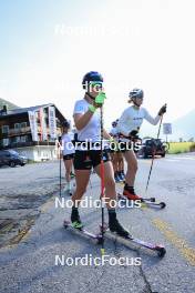 14.08.2024, Ulrichen, Switzerland (SUI): Katharina Hennig (GER), Victoria Carl (GER), (l-r) - Cross-Country summer training, Ulrichen (SUI). www.nordicfocus.com. © Manzoni/NordicFocus. Every downloaded picture is fee-liable.